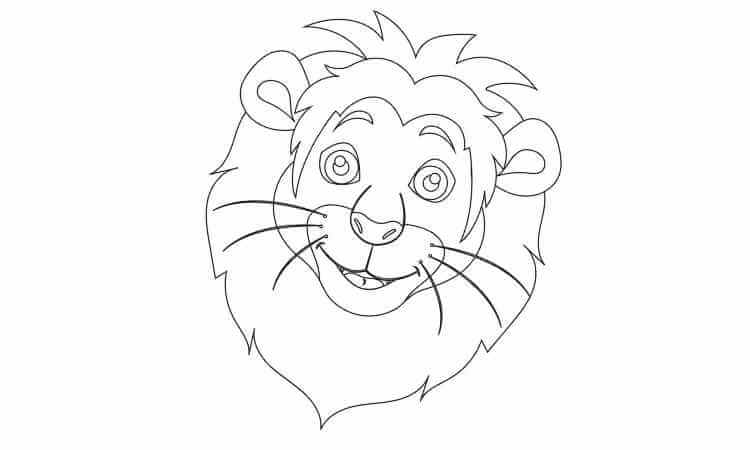 face lion coloring pages