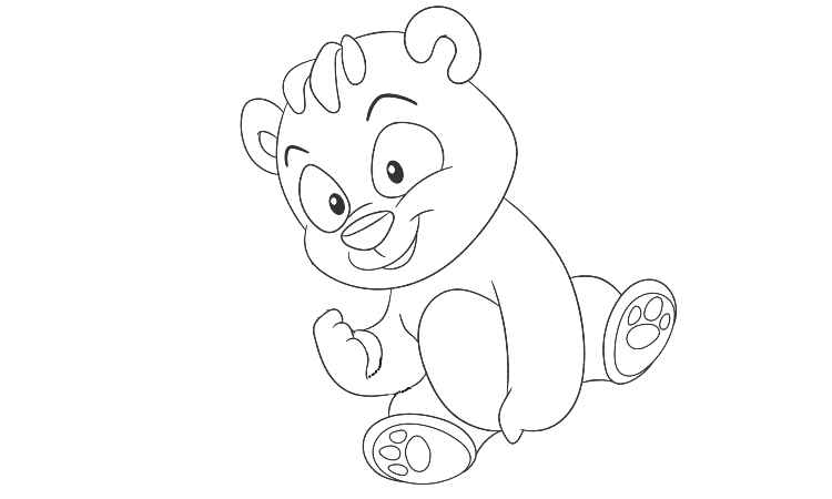 p for panda coloring pages
