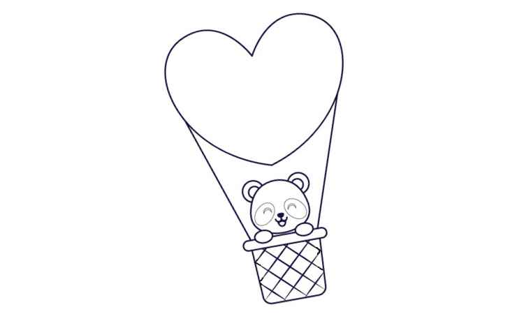 Cute panda coloring pages