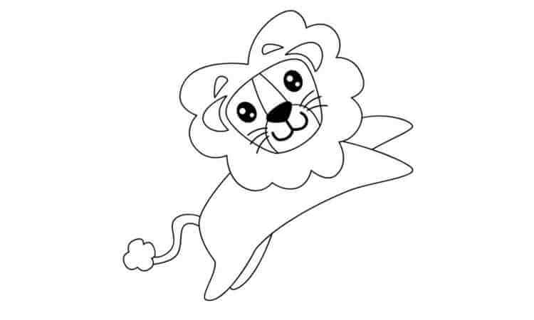 running lion coloring pages