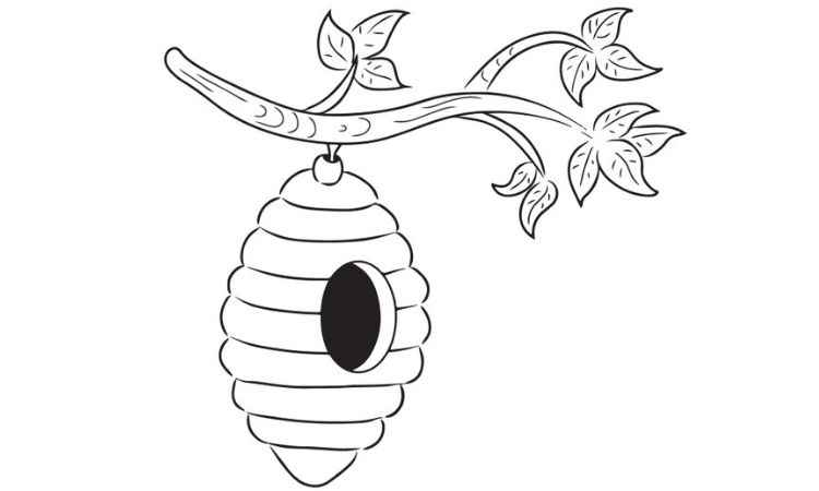 Beehive coloring pages