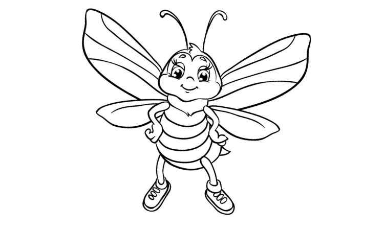 Busy bee coloring pages