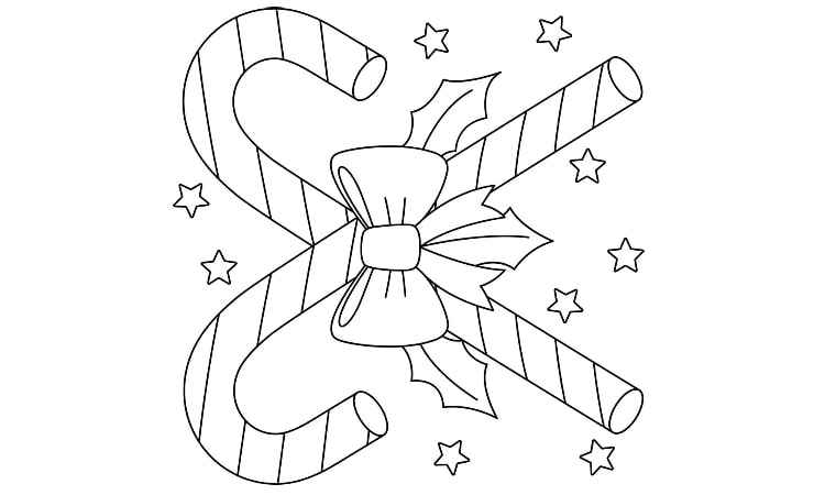 Christmas Candy canes coloring pages