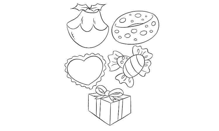 Christmas gifts coloring pages