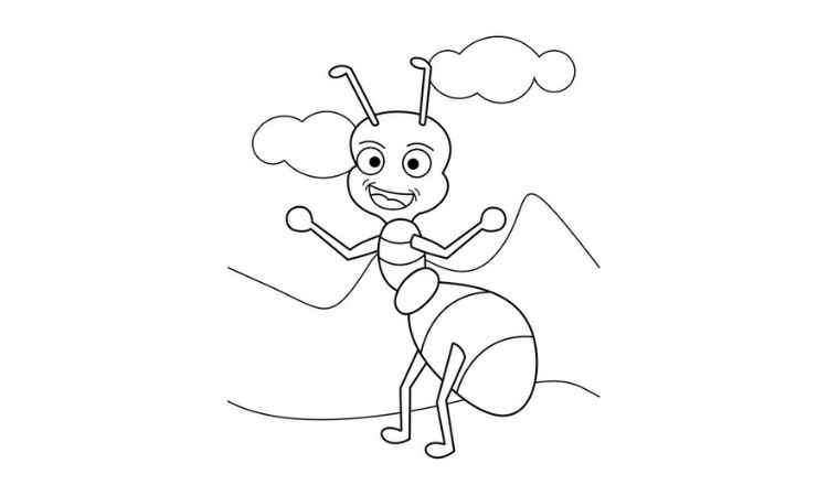 Dancing bee coloring pages