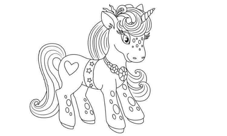 Lovely unicorn coloring pages