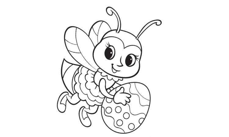 bee coloring coloring pages