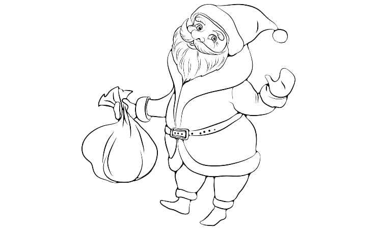 christmas santa claus coloring page