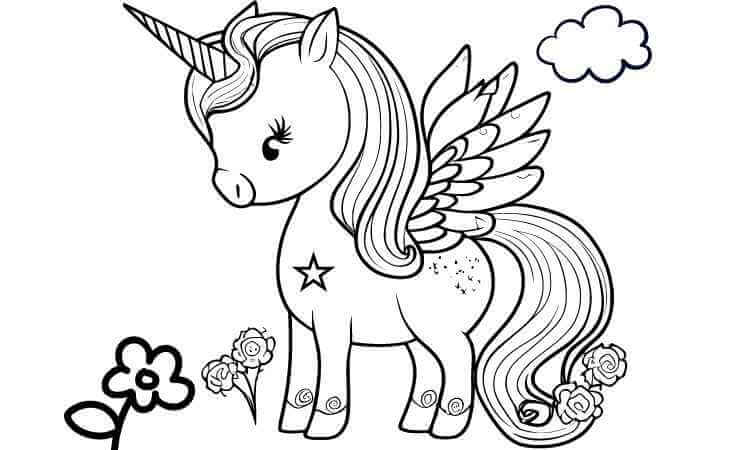 royal unicorn coloring pages
