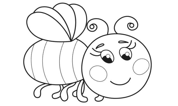 sad bee coloring pages