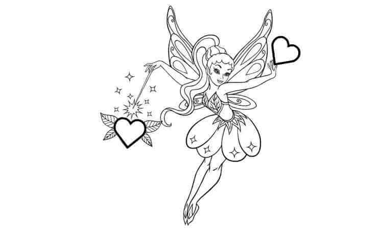 fairy and butterfly coloring pages