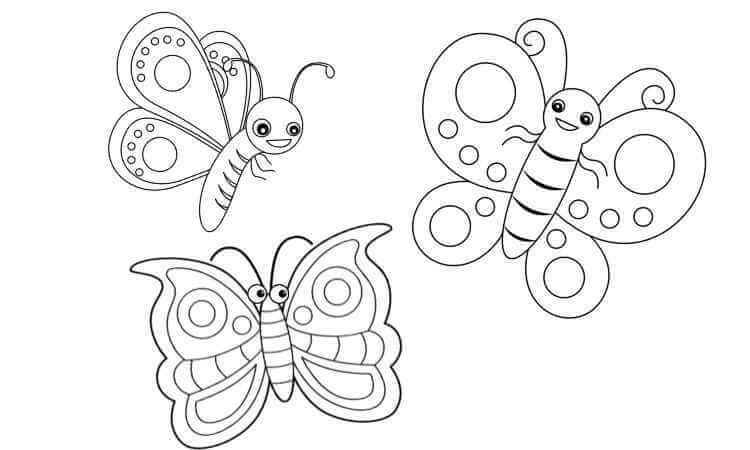 family Butterfly Coloring pages