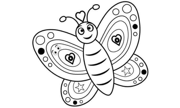 spring butterflies coloring pages