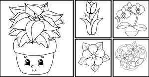 Flower coloring page