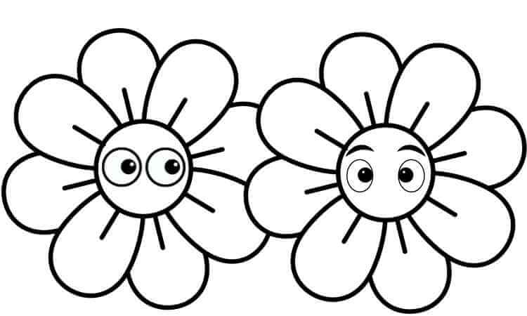 Forget me, not flower coloring pages