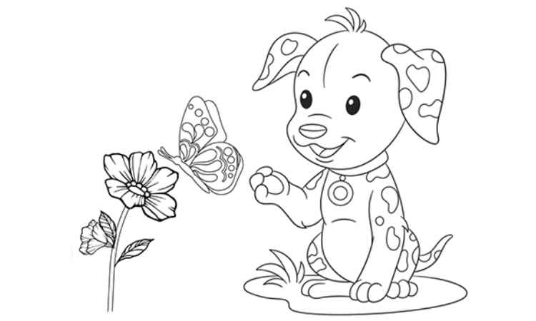 Adorable Puppy coloring pages