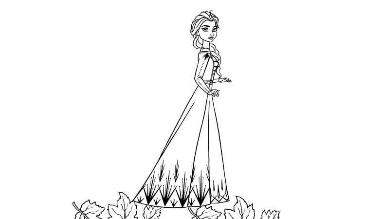 Beautiful Elsa coloring pages