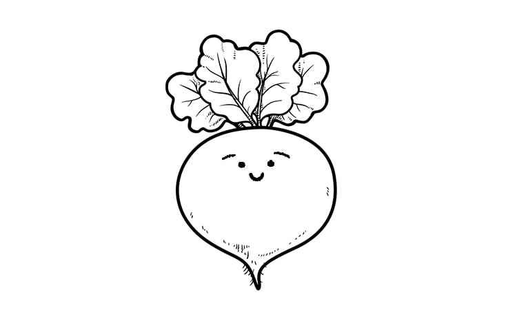 Beetroot veggie coloring pages