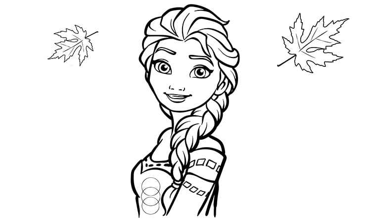 Charming Elsa coloring pages