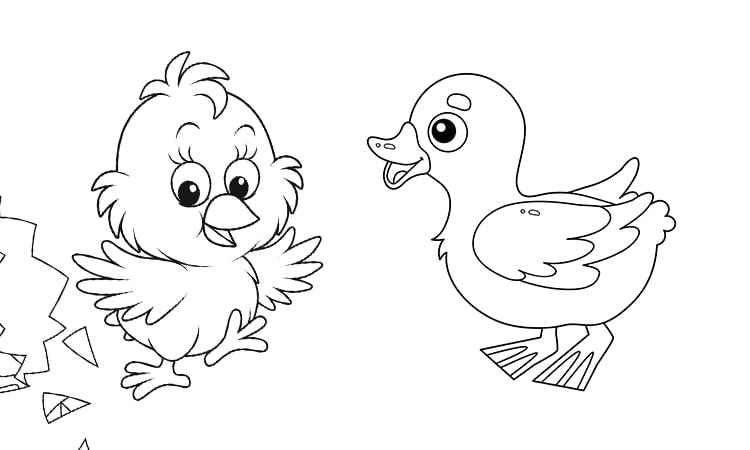 Chicken Little the ugly duckling coloring pages