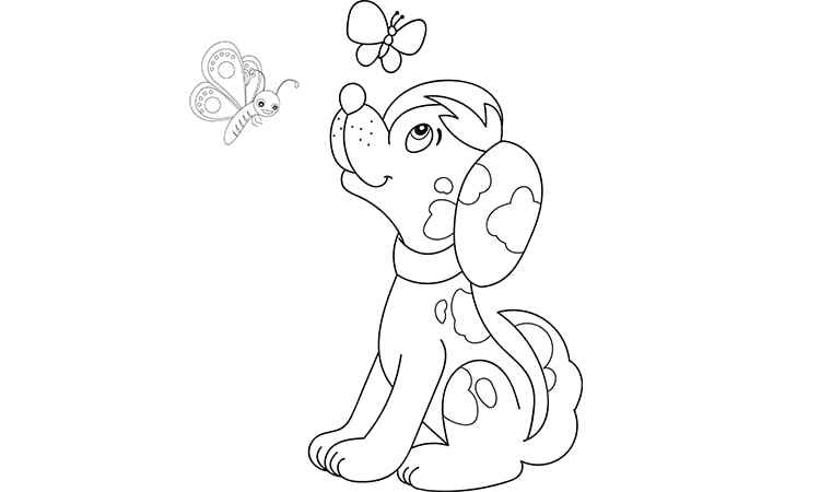 Cute dogs coloring pages