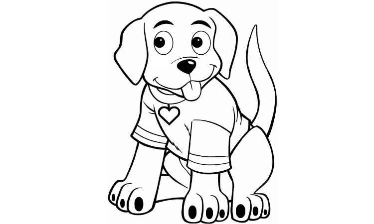 Puppy coloring page for kids - How to draw Dog - Learn colors from sketc...  | Puppy coloring pages, Coloring pages for kids, Dog drawing