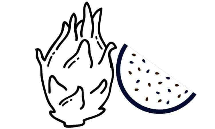 Dragon Fruit coloring pages