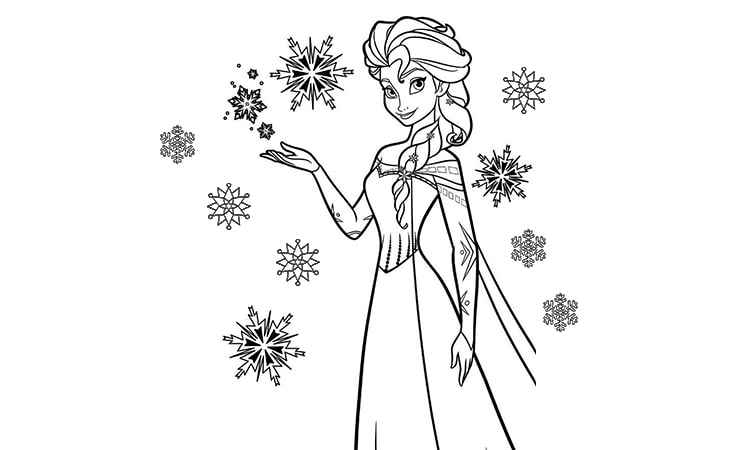 Elsa creating Snow palace coloring pages