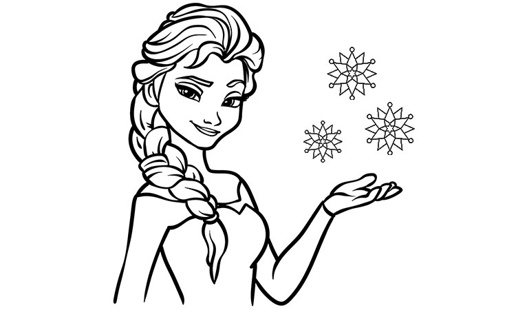 Fascinating Elsa coloring pages