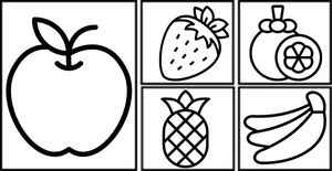 Fruits coloring pages