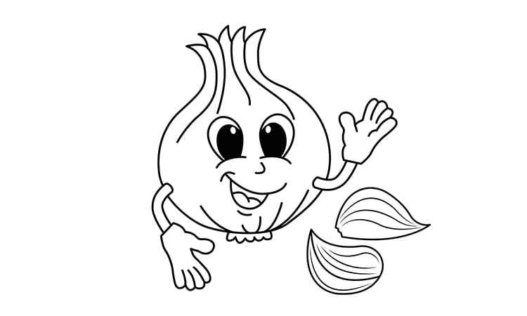 Garlic veggie coloring pages