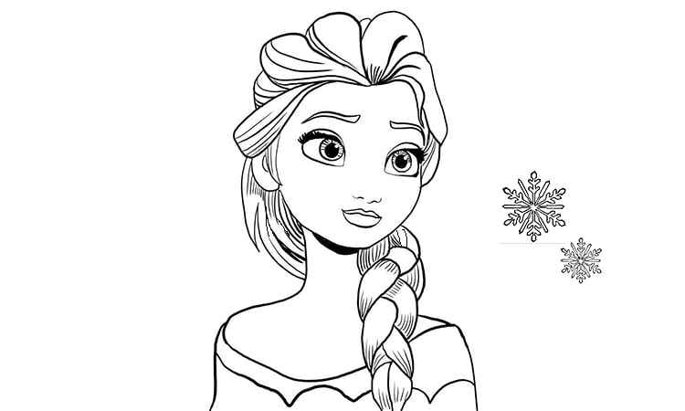 Gorgeous Elsa coloring pages
