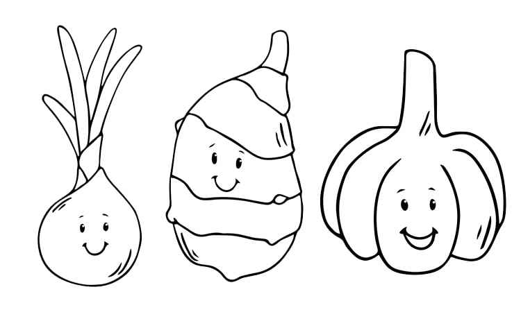 Green Veggies coloring pages