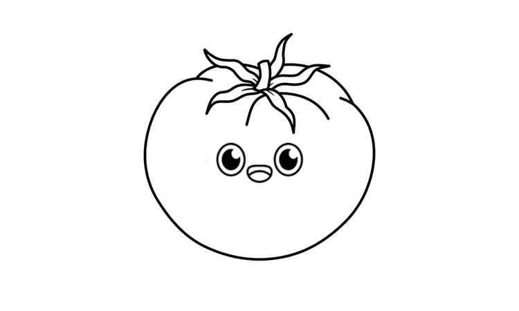 Juicy tomato veggie coloring pages