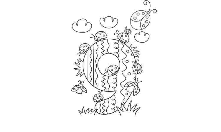 Number Nine coloring pages