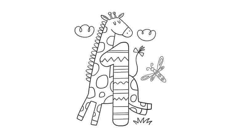 Number One coloring pages