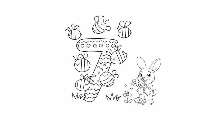 Number Seven coloring pages
