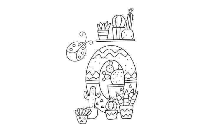 Number Zero coloring pages
