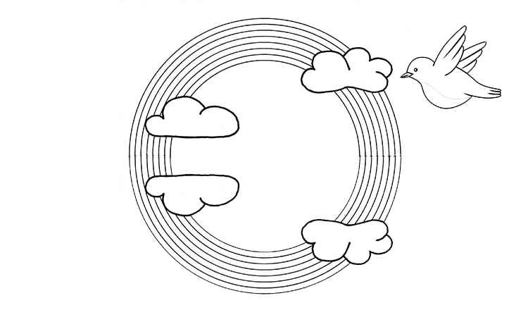 Rainbow Circle coloring pages