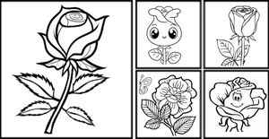 Rose Coloring pages