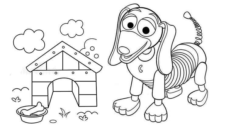 Slinky Dog coloring pages