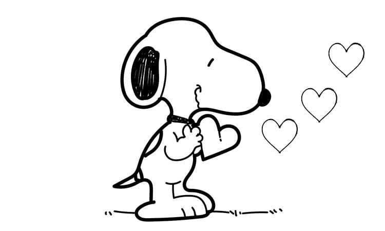 Snoopy free dog coloring pages