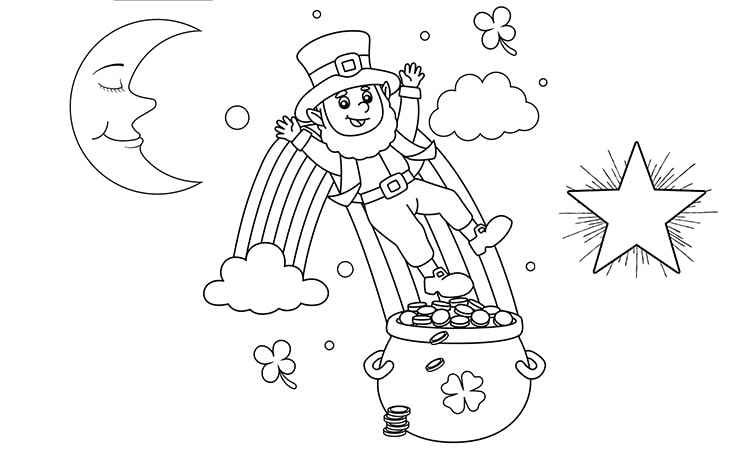 St. Patrick's Rainbow coloring pages