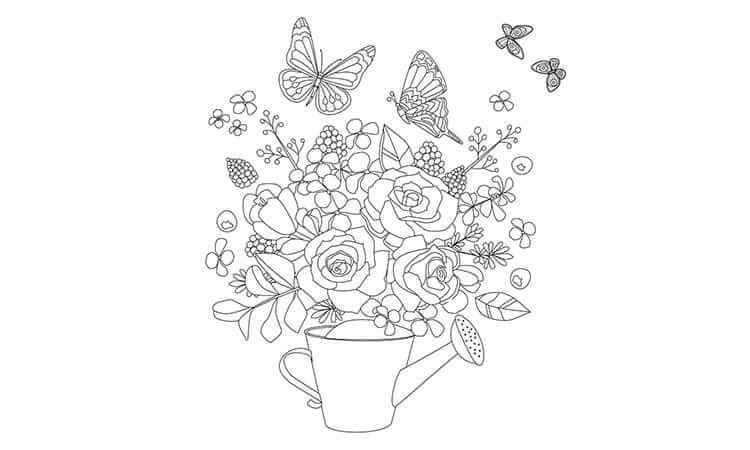 The Eye-catching rose coloring pages