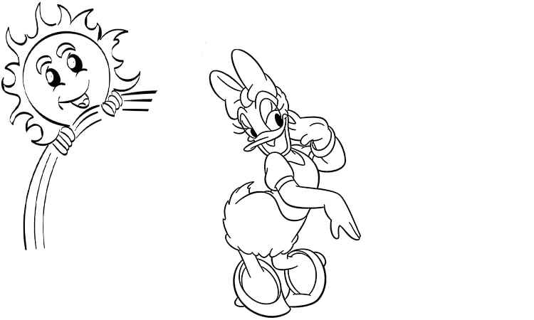 The daisy duck coloring pages