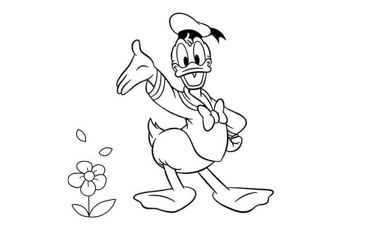 The great Donald duck coloring pages