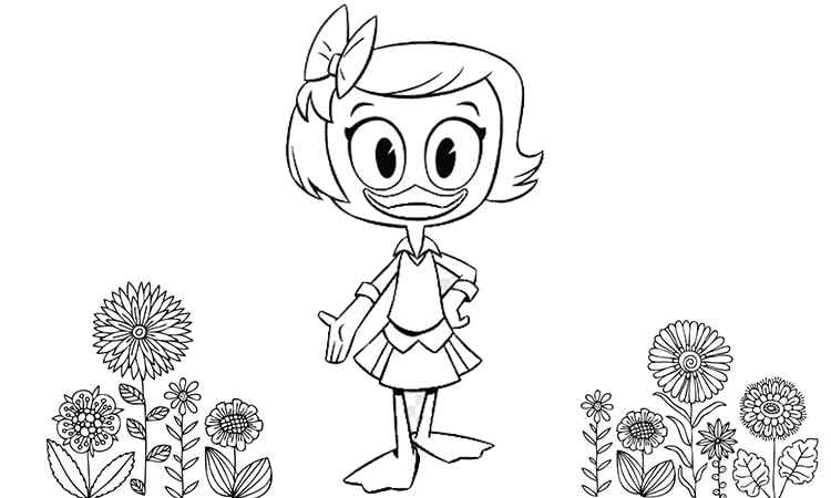 Webby duck coloring pages
