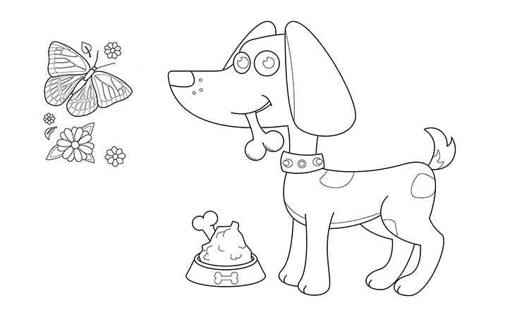 lovable dog coloring page coloring pages