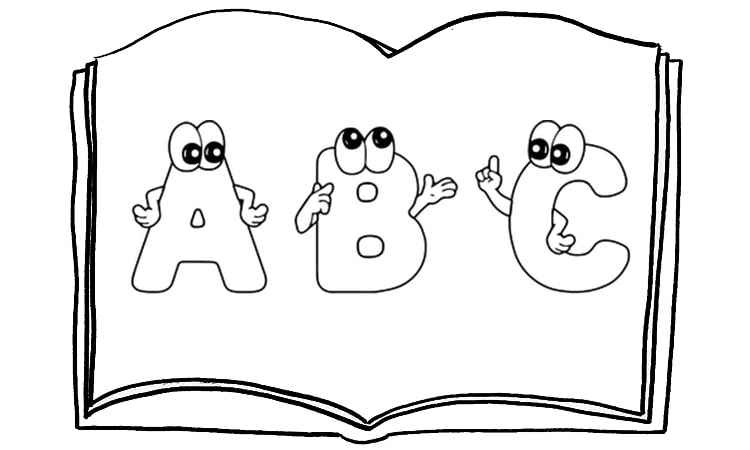 ABC book coloring pages
