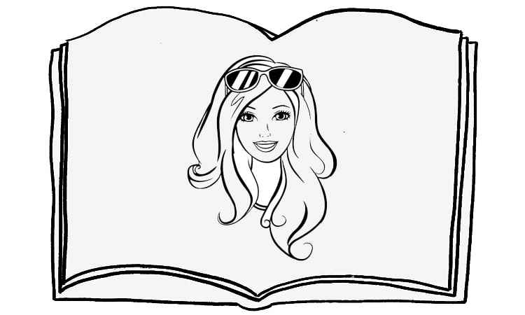 Barbie books Coloring pages
